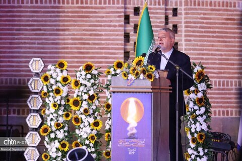 افتتاح بارگاه شمس تبریزی با حضور وزیر میراث فرهنگی در خوی(2)