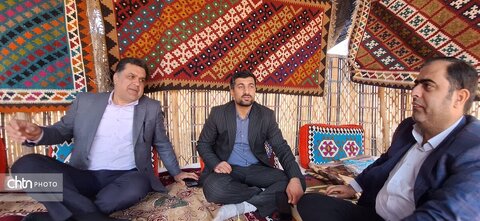 نمایش دست‌بافته‌های دهستان سادات محمودی در حاشیه همایش روستای میمند