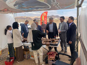 خودنمایی صنایع‌دستی شهرستان سرایان در حاشیه مسابقات قهرمانی موتورکراس کشور