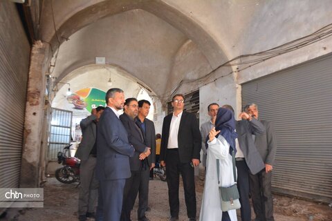 بازدید مدیرکل بازرسی استان از پروژه بازار سنتی و حضرت عباسی یزد