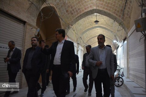 بازدید مدیرکل بازرسی استان از پروژه بازار سنتی و حضرت عباسی یزد