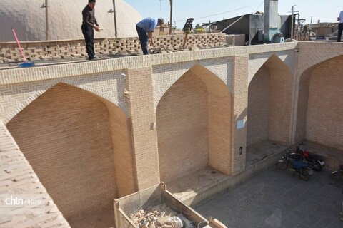 آغاز پویش مشارکتی پاکسازی بام و ناودان بناهای تاریخی یزد با هدف پیشگیری از آسیب‌های بارندگی
