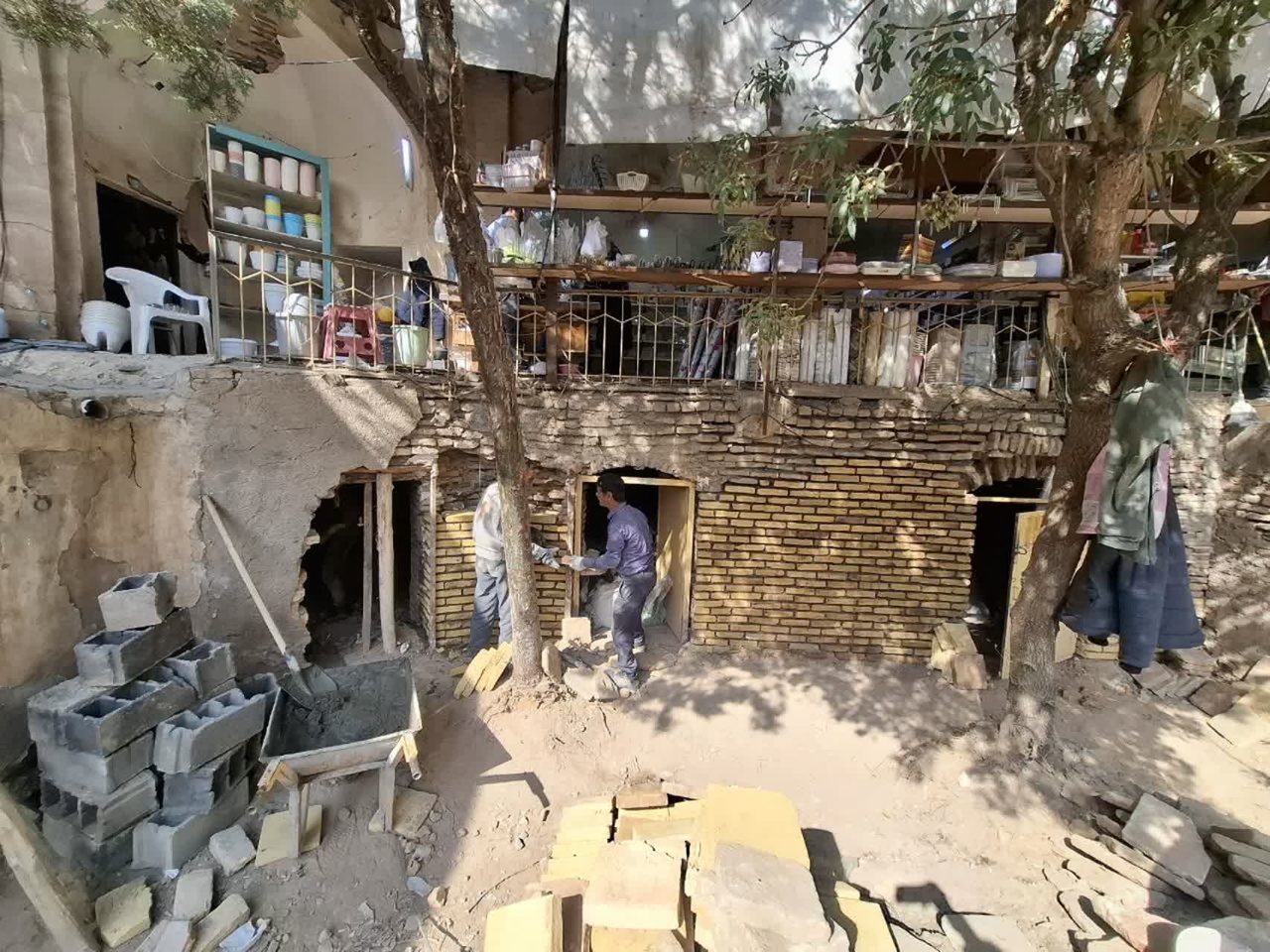 اجرای مرحله دوم مرمت سرای تاریخی مستوفی نیشابور
