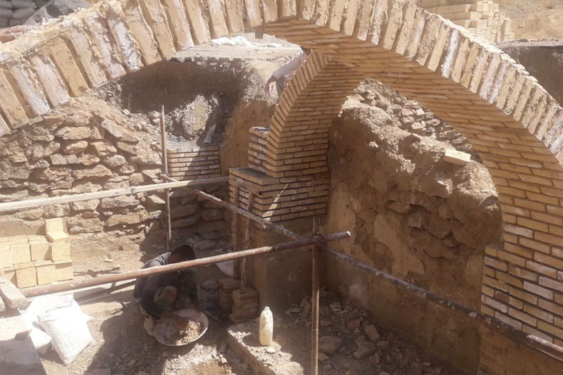 مرمت حمام تاریخی روستای وانشان شهرستان گلپایگان
