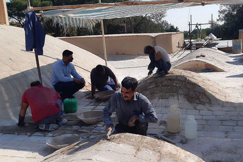 پایان عملیات مرمت پشت‌بام کاخ هشت ‌‌بهشت اصفهان