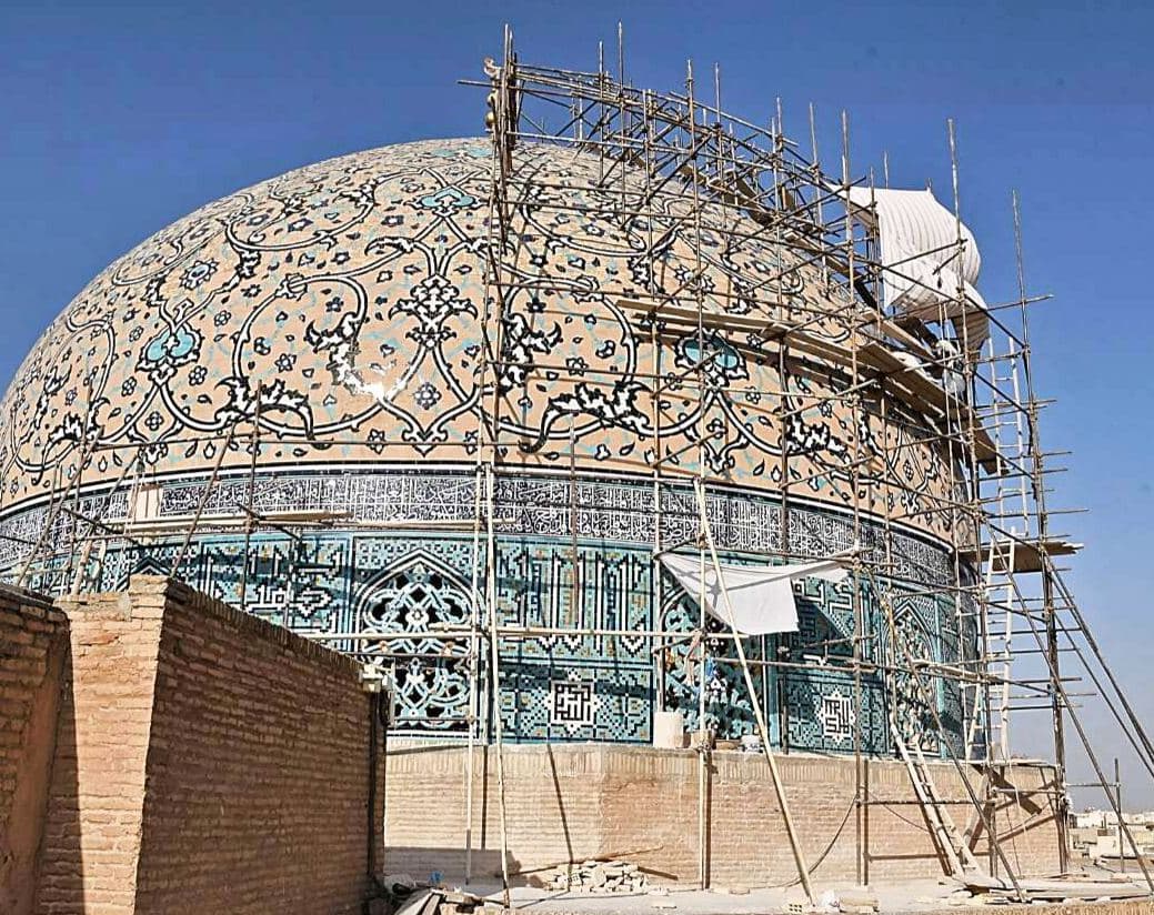 ادامه عملیات مرمت گنبد مسجد شیخ ‌لطف‌الله اصفهان با هماهنگی تمامی صاحب‌نظران