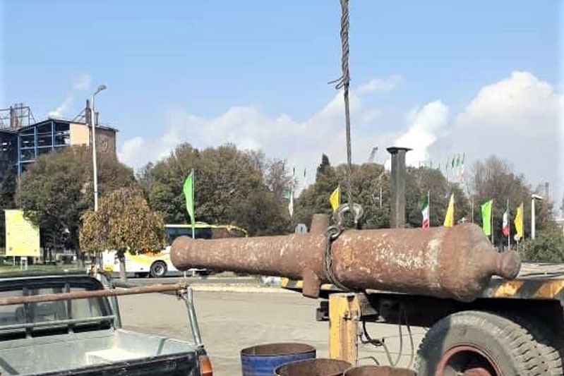 کشف یک توپ جنگی صفوی در کارخانه ذوب‌آهن اصفهان