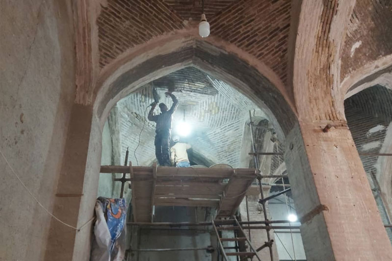 پایان فصل چهارم عملیات مرمت مسجد جامع اشترجان در فلاورجان