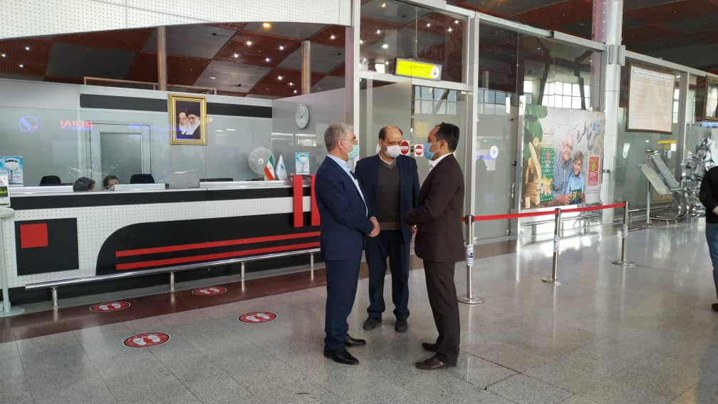 کنترل سلامت مسافران فرودگاه بین‌المللی شهید مدنی تبریز