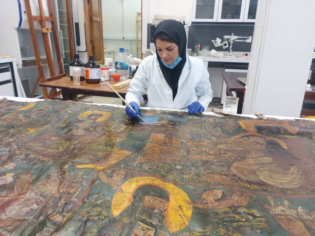 تابلو‌ نقاشی قهوه‌خانه‌ای کاخ گلستان مرمت می‌شود