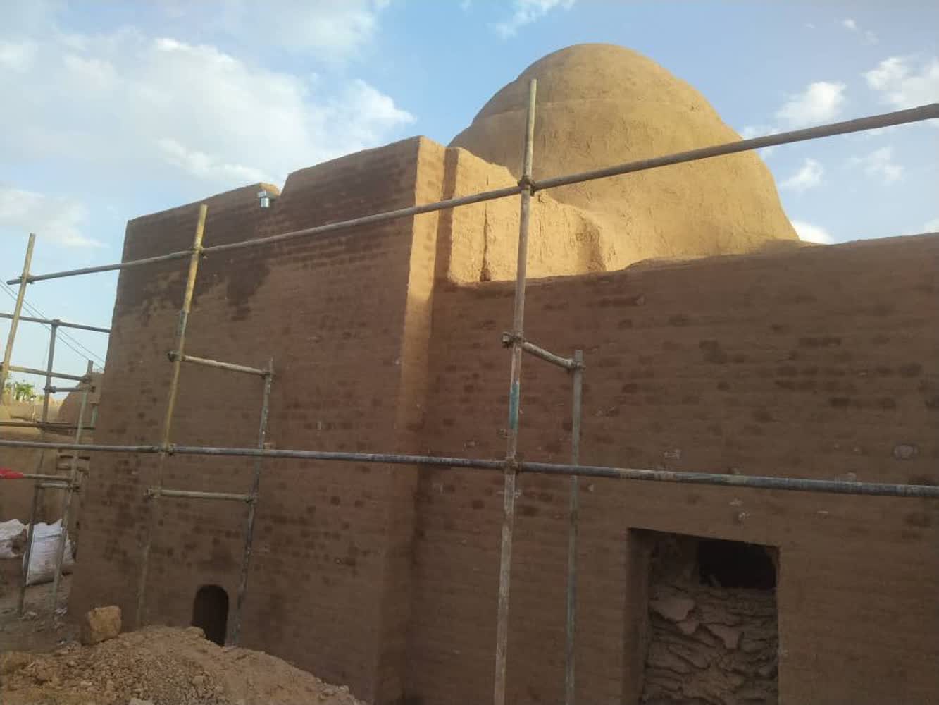  سرای خان‌محمد روستای فیض‌آباد بخش باشتین مرمت شد