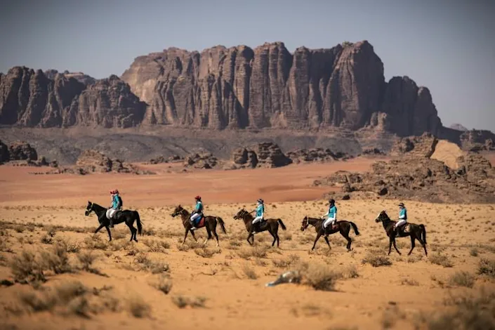 مسابقه اسب‌دوانی در صحرای اردن با هدف توسعه گردشگری طبیعی