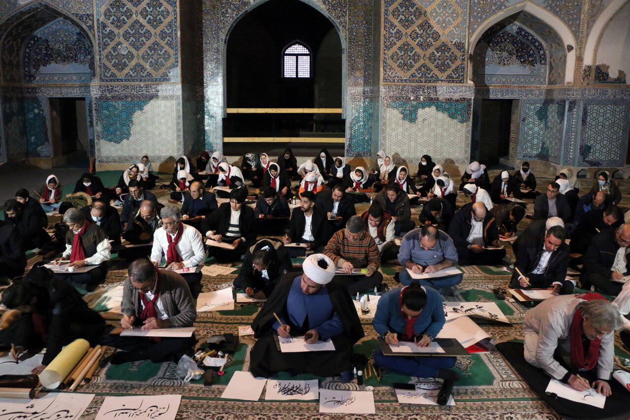 برگزاری همایش خوشنویسی به یاد میرعلی تبریزی در مسجد کبود تبریز