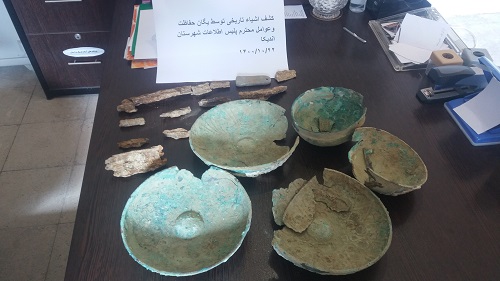 کشف و ضبط اشیای تاریخی دوره پیش از اسلام در اندیکا
