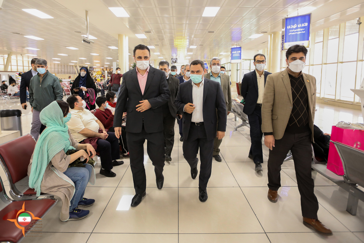 بازدید رئیس ستاد مرکزی هماهنگی خدمات سفر از فرودگاه‌های مهرآباد و امام خمینی