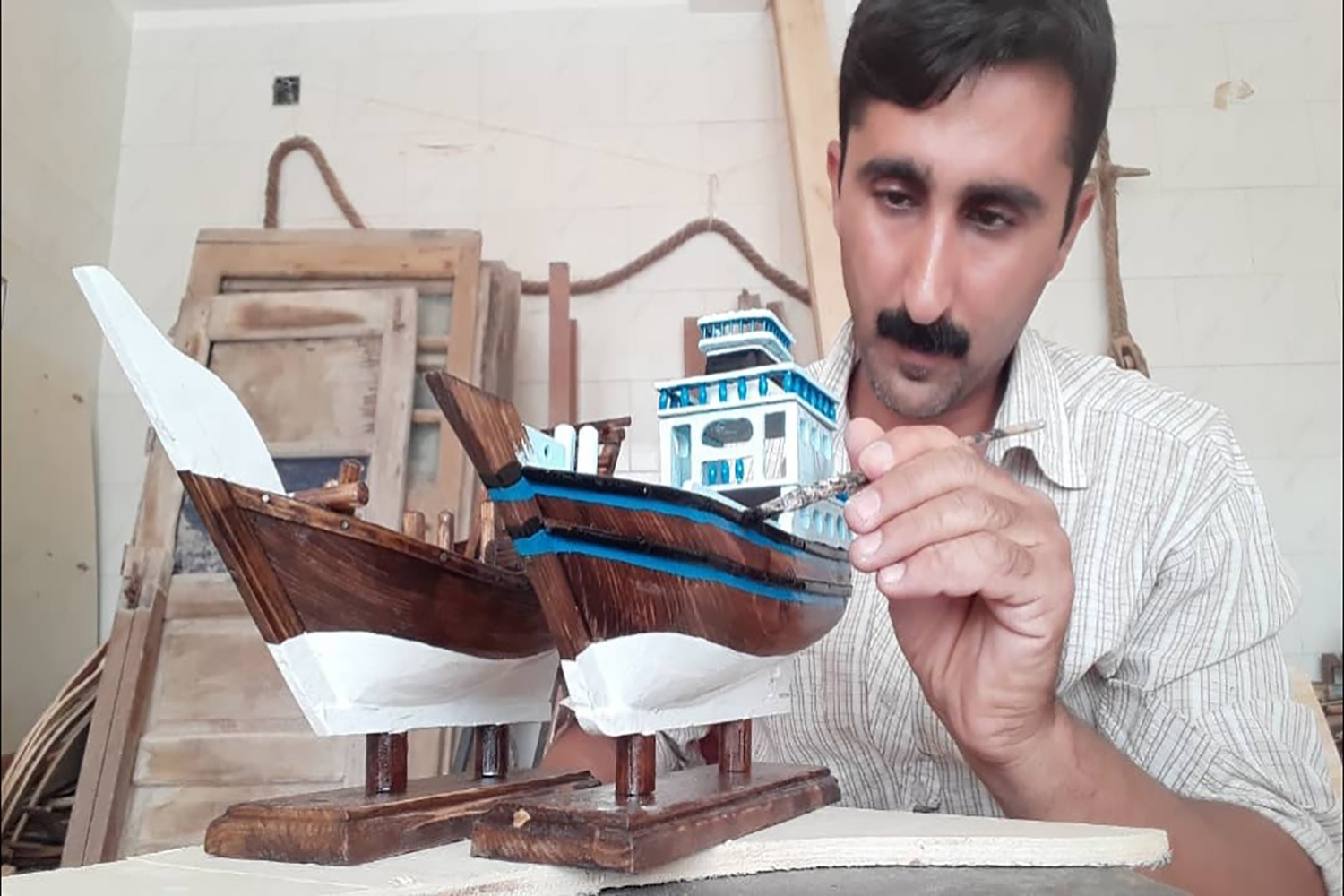هنر لنج‌سازی تزیینی در بوشهر