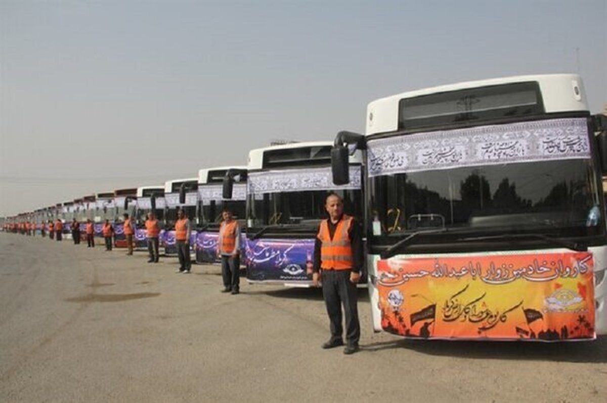 اتوبوس‌های حامل زائران ایرانی از سه مرز کشور به عراق وارد شدند/ ورود 2 میلیون و 200 هزار زائر به خاک عراق