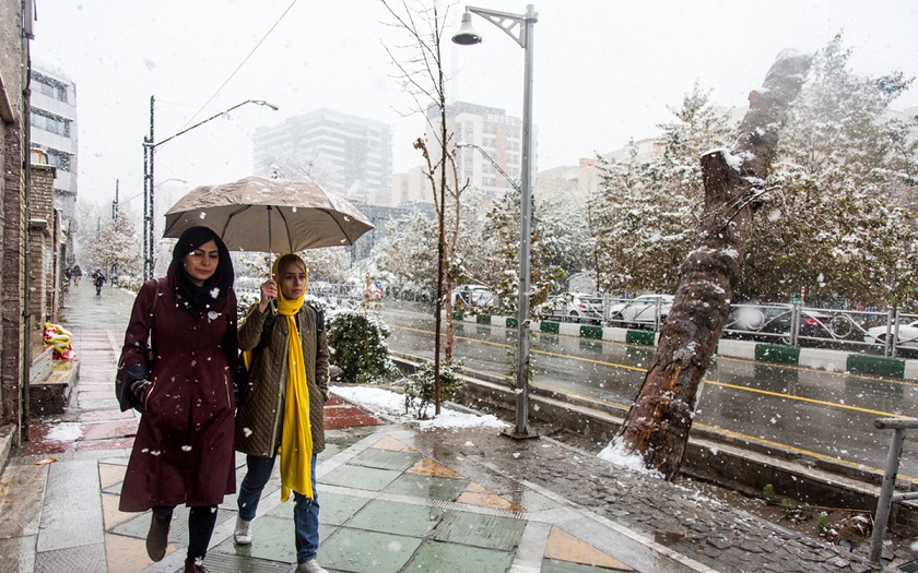 بارش برف و باران در اغلب استان‌های کشور
