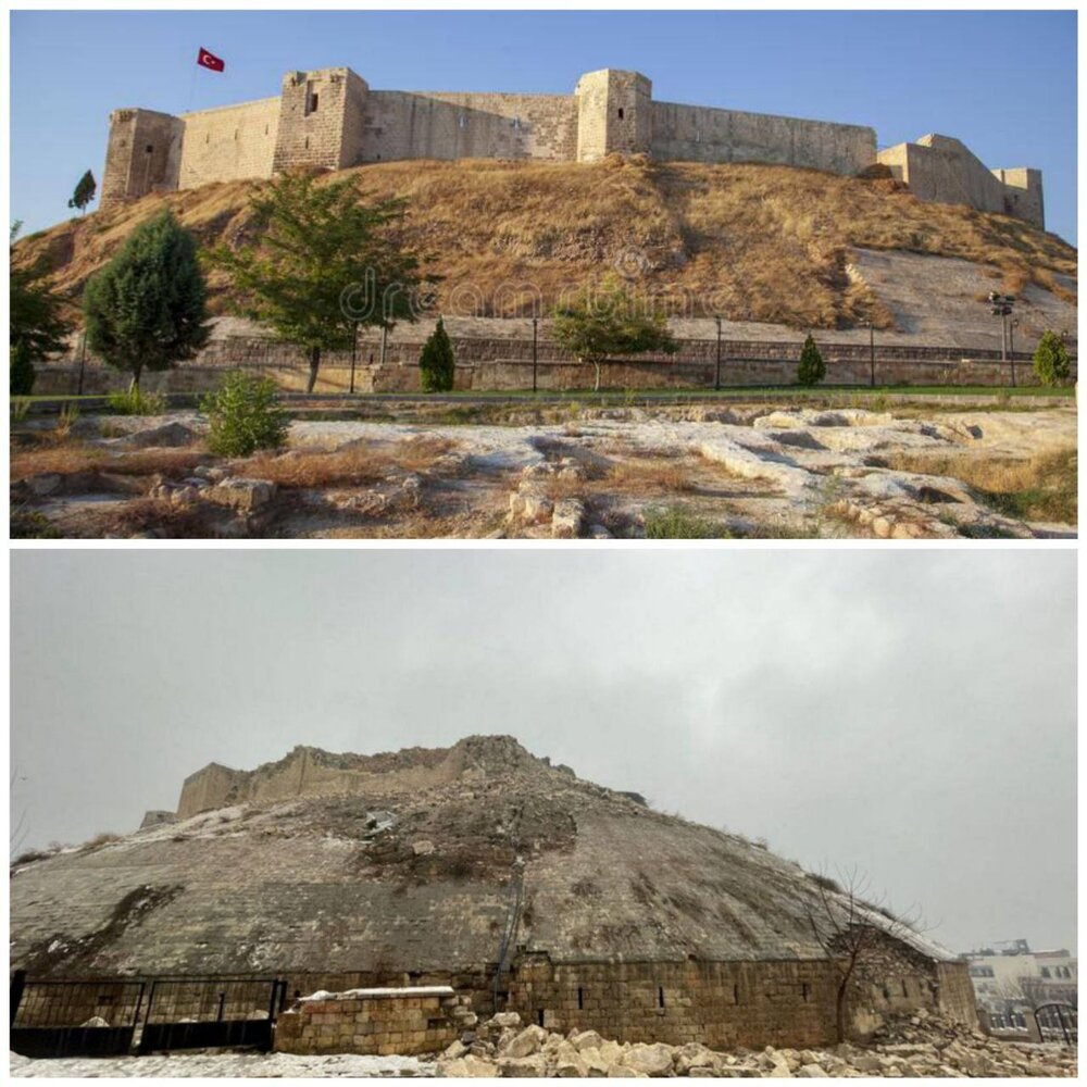 زلزله ترکیه به قلعه تاریخی غازیان‌تپه آسیب جدی وارد کرد