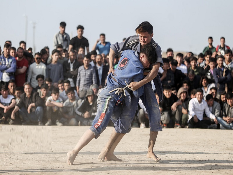 برگزاری کُشتی سنتی مهاجران افغانستانی در قم