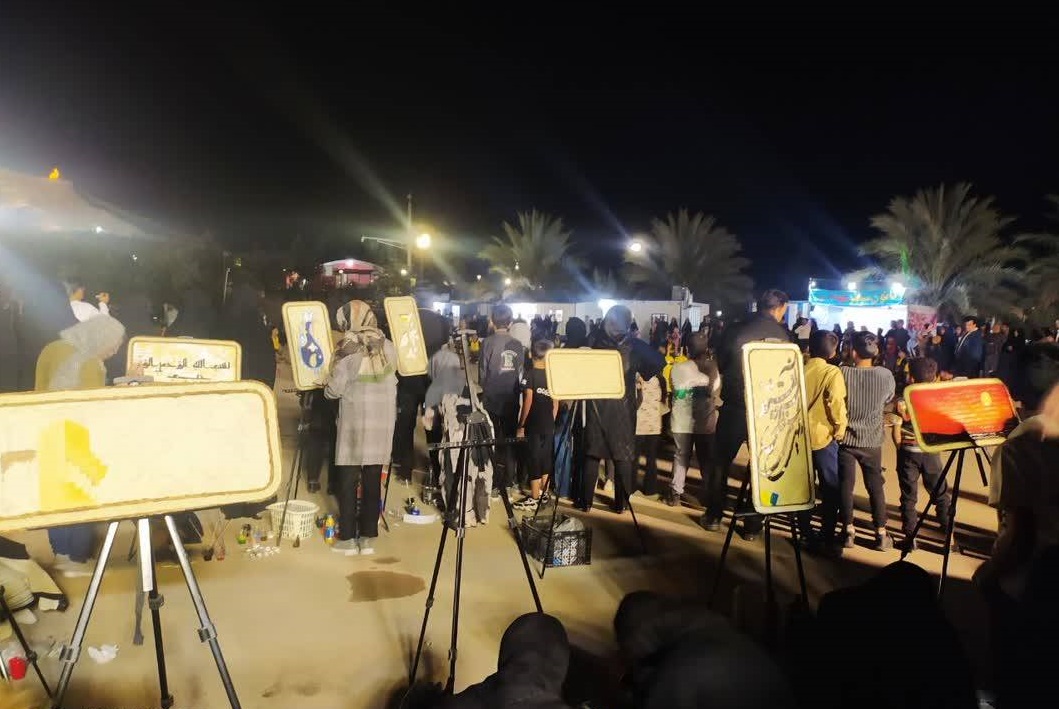 برگزاری جشنواره نقاشی روی حصیر در بافق