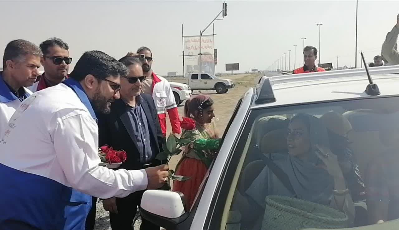 ستاد استقبال نوروزی در ورودی بندر بوشهر