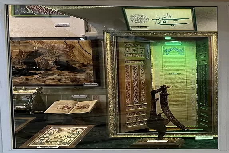 نمایش تندیس علی(ع) و شمشیر ذوالفقار در موزه آستانه قم