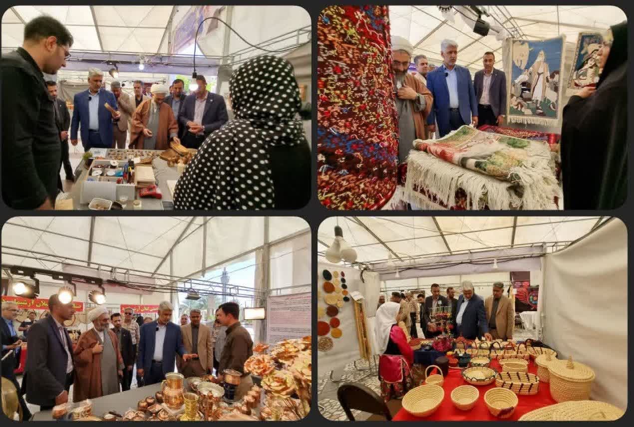 بازدید امام‌جمعه و فرماندار ویژه طبس از نمایشگاه صنایع‌دستی و سوغات محلی